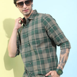 Tartan Checked Slim Fit Casual Shirt